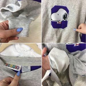 90s vintage varsity style snoopy sweatshirt